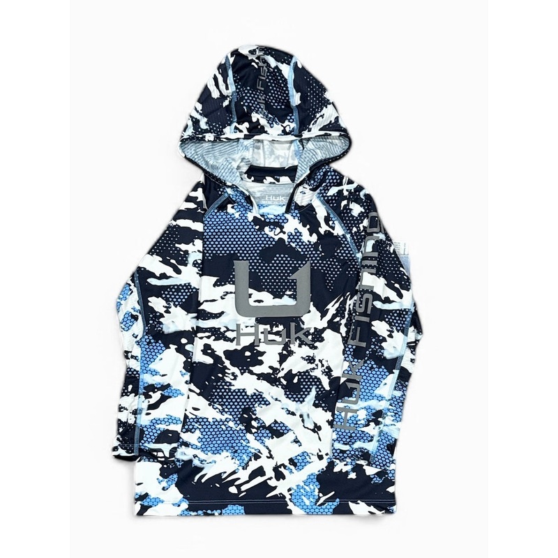HUK Icon Printed Hoodie YXS Blues