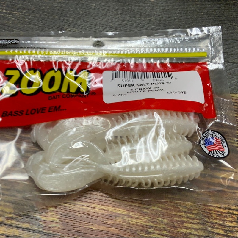 Zoom Z Craw Jr. – White Pearl