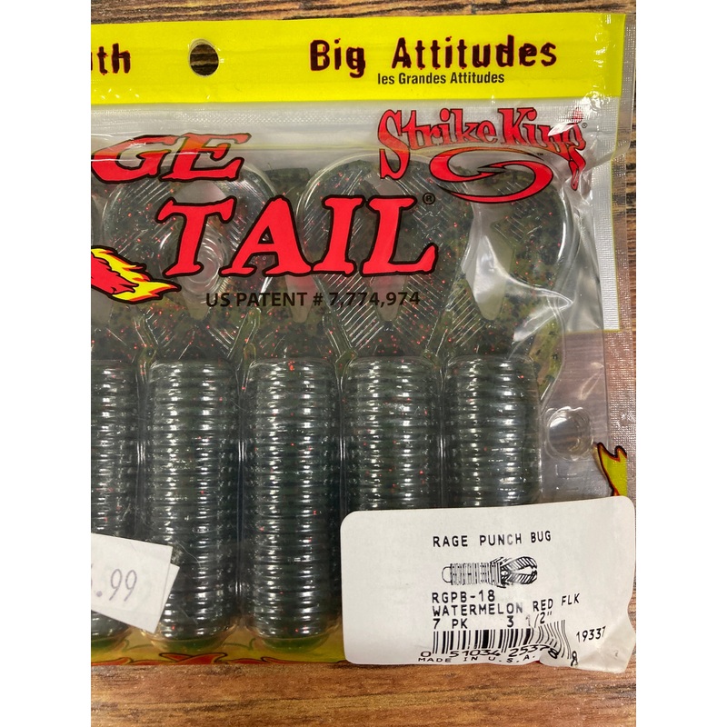 Strike King Midsize Rage Bug 3.5″ Watermelon Red Flake