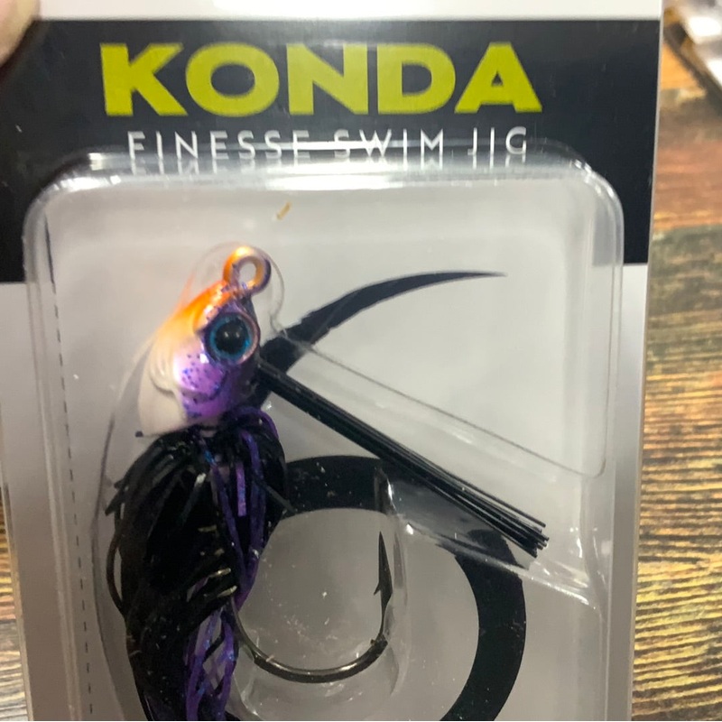KONDA Finesse Swim Jig 7/16 oz. 4/0 Junebug Gill