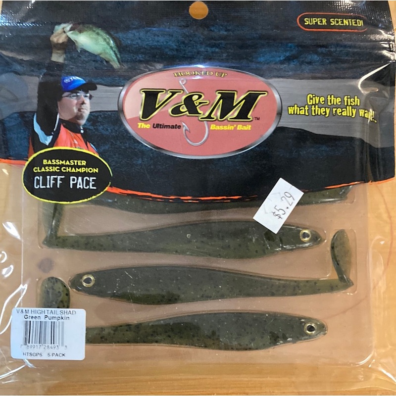 V&M Hightail Shad – Green Pumpkin.