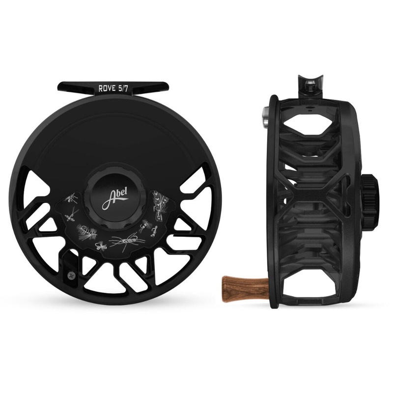 Abel ROVE 5/7 Fly Reel – Black Reel Finish / Black Drag Knob – Freshwater Drag Plate & Walnut Handle