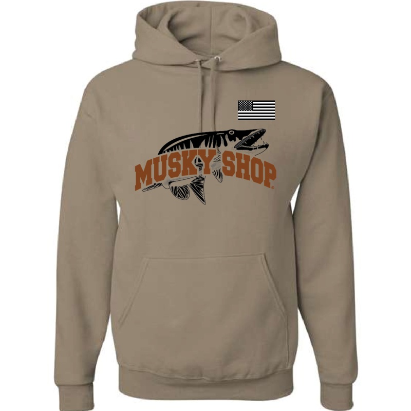 Musky Shop Jerzees NUBlend Khaki Hoodie