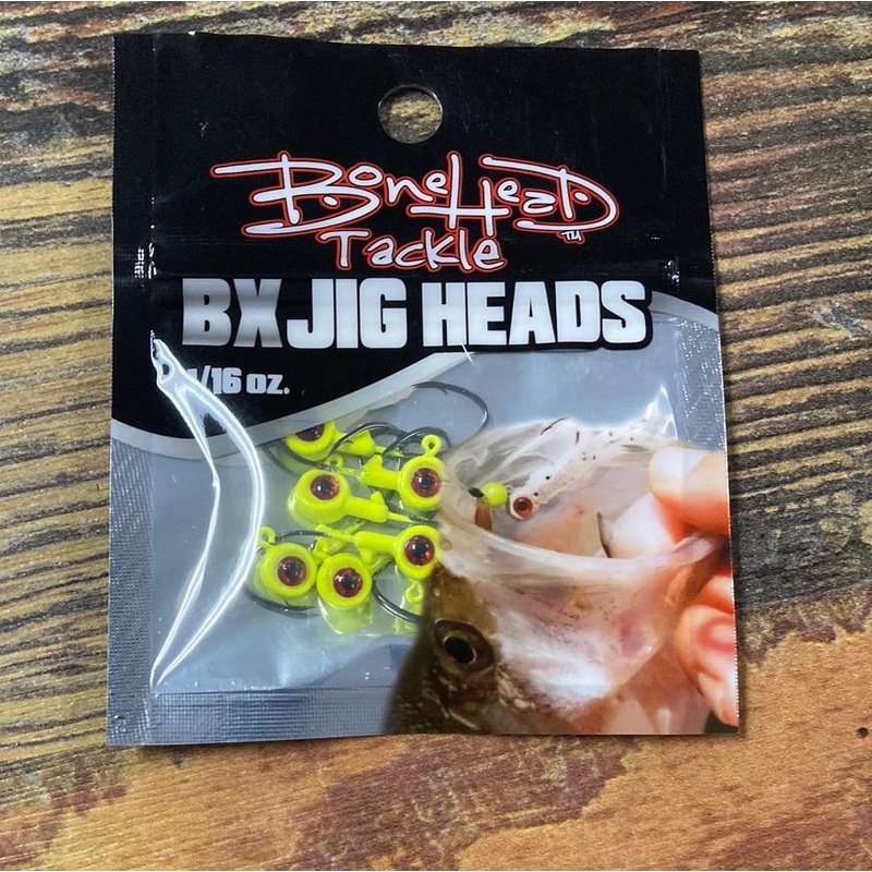 Bone Head BX Bladed Jig Heads 1/16 oz. Chartreuse