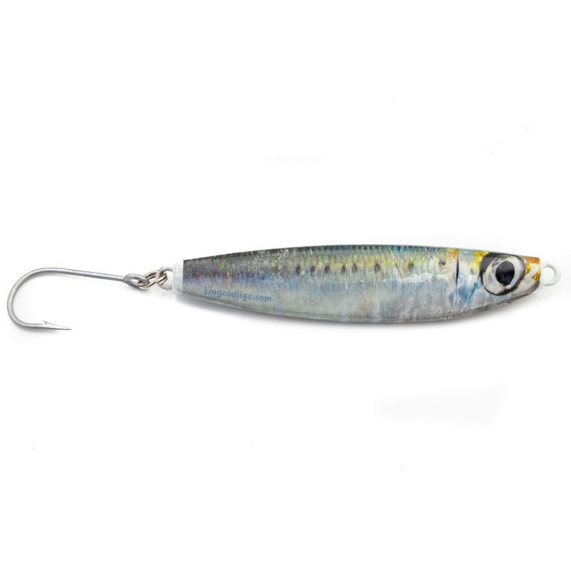 Ling Cod Living ‘Dine Sardine Glow Jigs