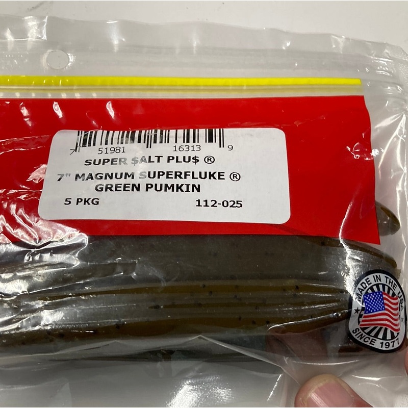 Zoom Mag Super Fluke 7″ Green Pumpkin