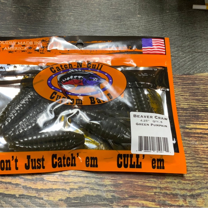 Catch-N-Call Beaver Craw 4.25″ Green Pumpkin