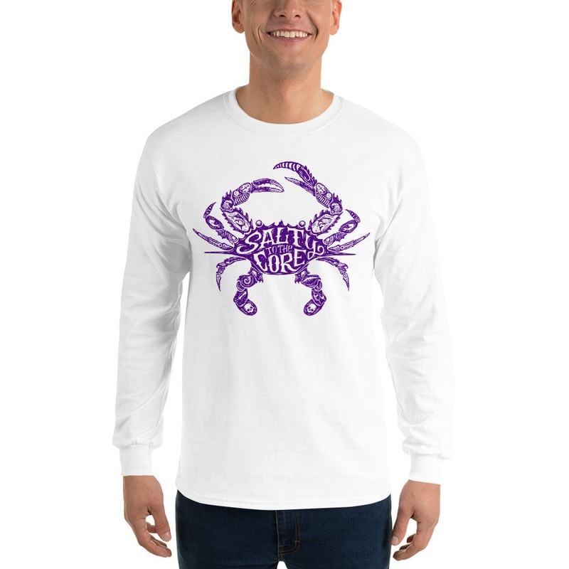 The Official “Salty To The Core” Salty Crab Men’s Long Sleeve T-Shirt – Limited Edition (10% OF PROFITS DONATED TO UNICEF!)