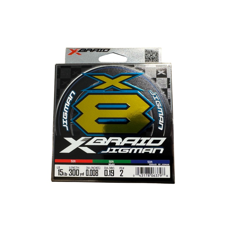 XBraid X8 Jigman Braid 3000yd Multi