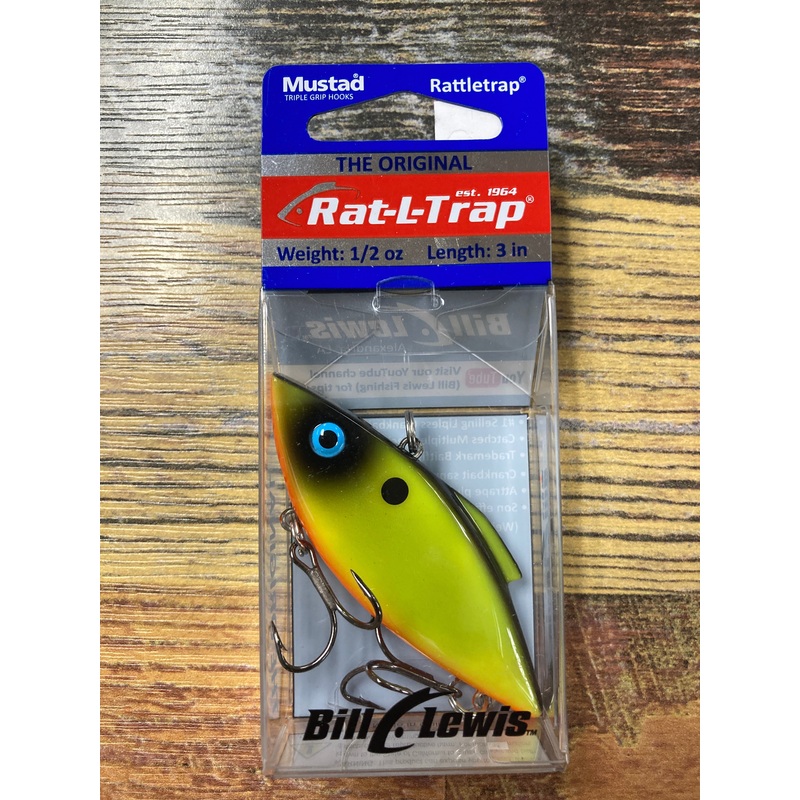 Bill Lewis Rat L Trap 1/2 oz. Chartreuse Black Back