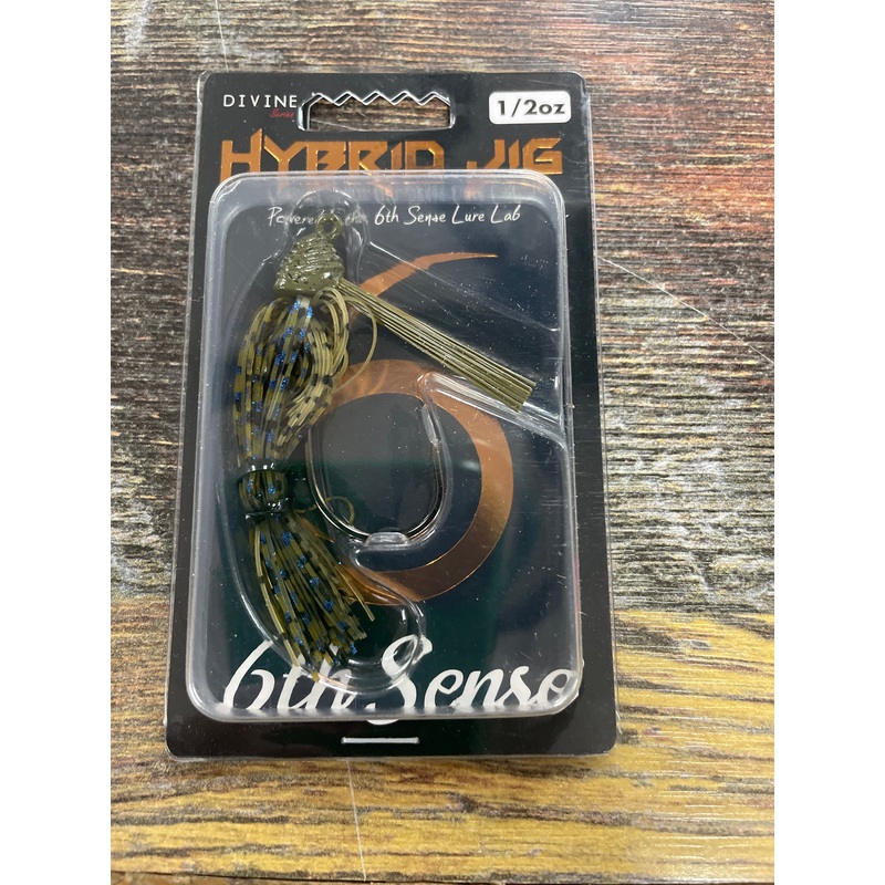 6th Sense Divine Hybrid Jig 1/2 oz. Green Pumpkin Blue Crush