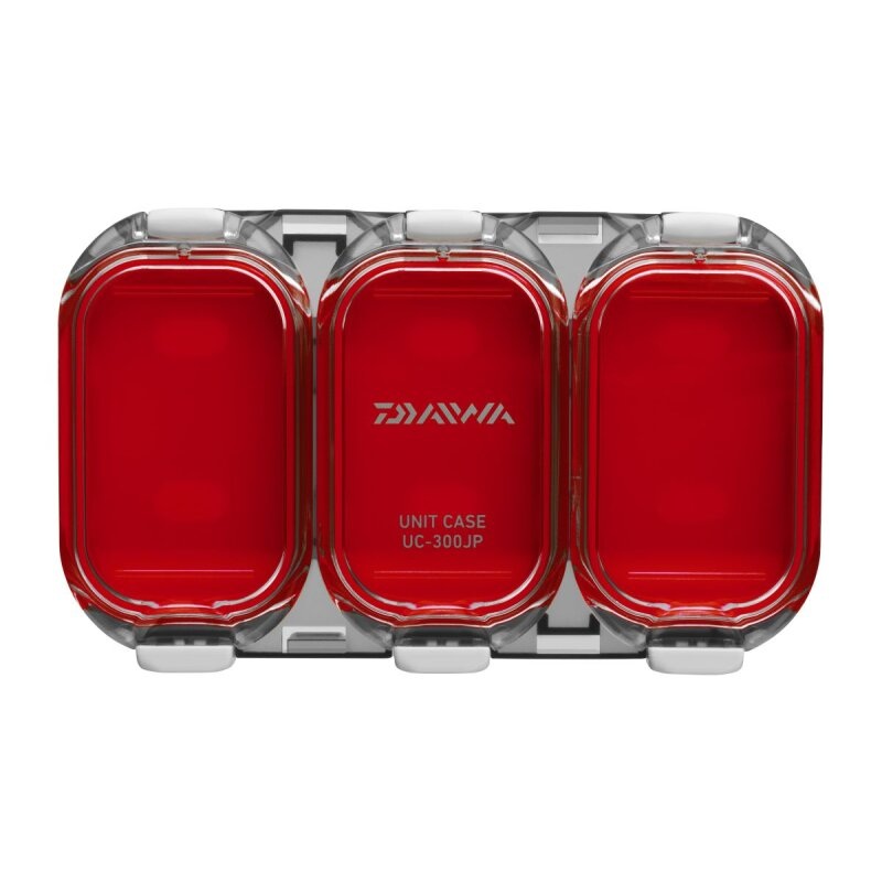 DAIWA Box Waterproof Sealed 3 Rooms Deep 11×6,5×1,8cm Red Smoke