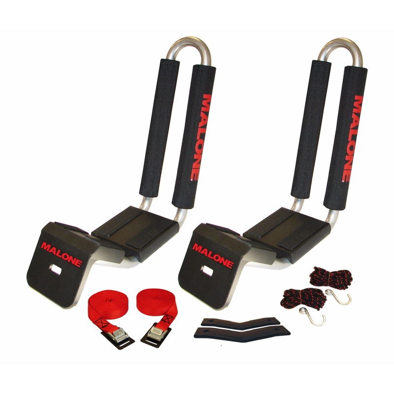 Malone J-Loader Kayak Carrier with Tie-Downs, J-Style, Fixed Arms, Side Loading