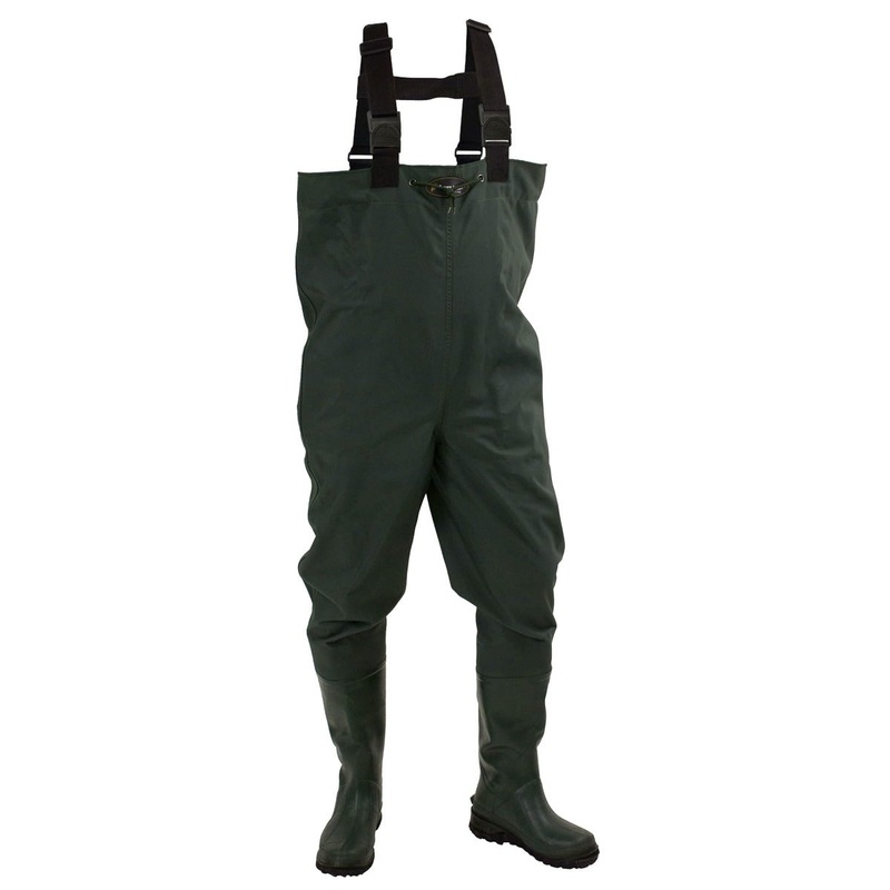 Frogg Toggs Men’s Cascades 2-Ply Bootfoot Poly/Rubber Cleated Chest Waders