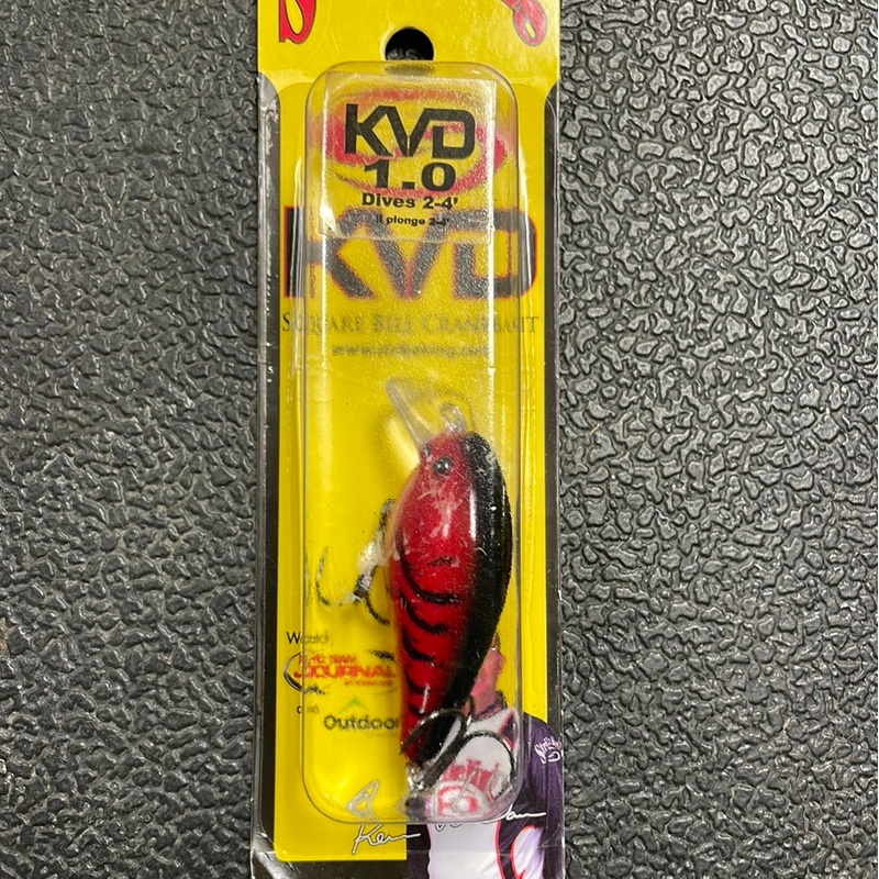 Strike King KVD Crankbait 1.0 Dives 2-4′ Delta Red
