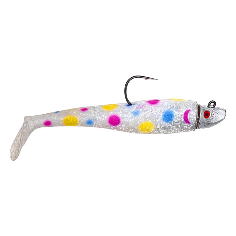 Al Gag’s Lures Whip-It Fish Rigged, (1 Head/2 Tails), Wonder Bread