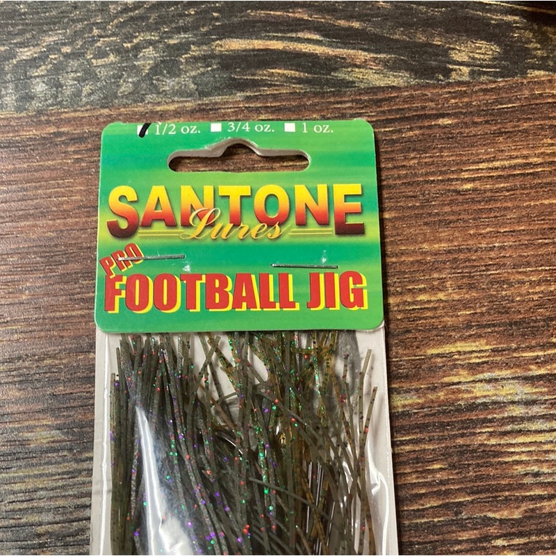 Santone Pro Football Jig 1/2 oz. Bass Candy
