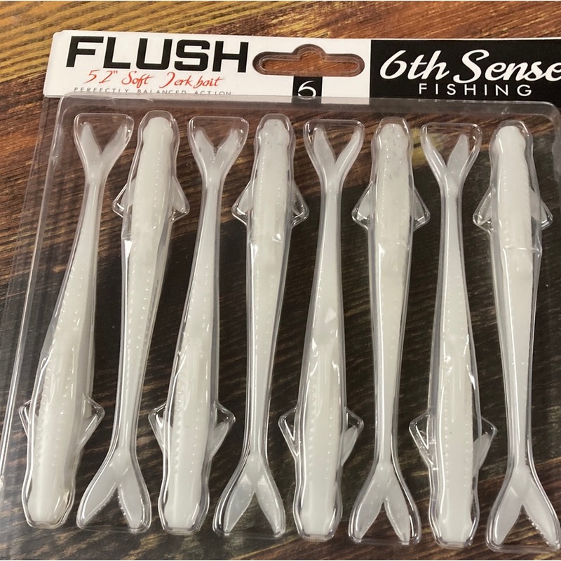 6th Sense Flush Jerkbait 5.2″ Pearl Chrome