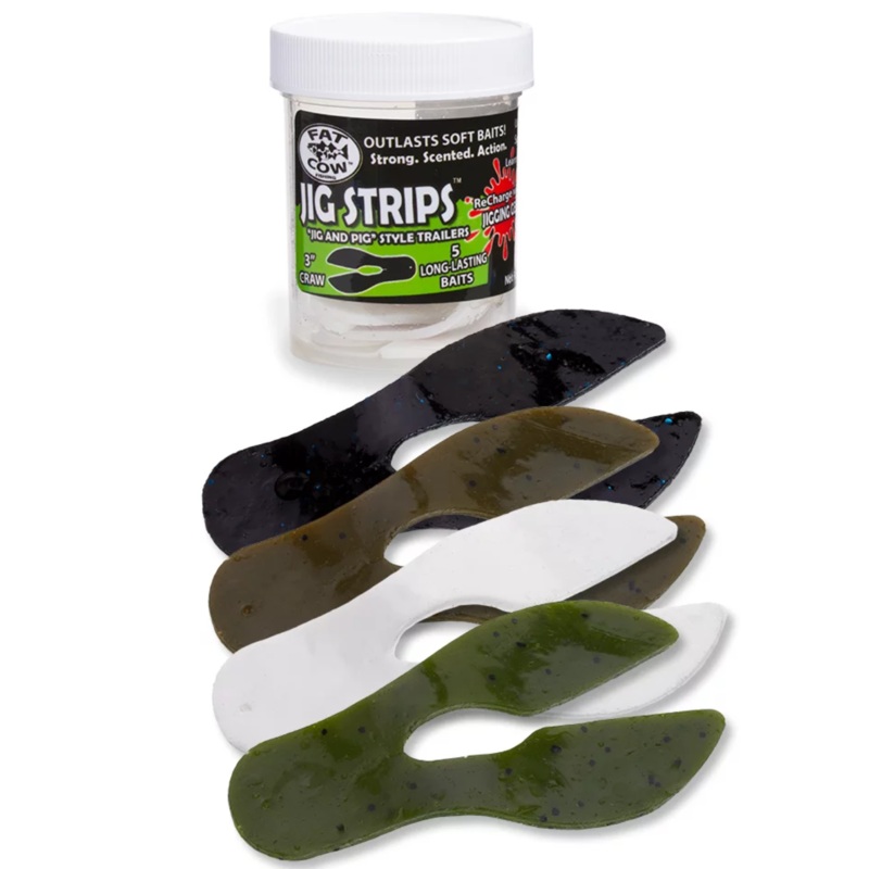 Fat Cow 3″ Craw Trailer Jig Strips