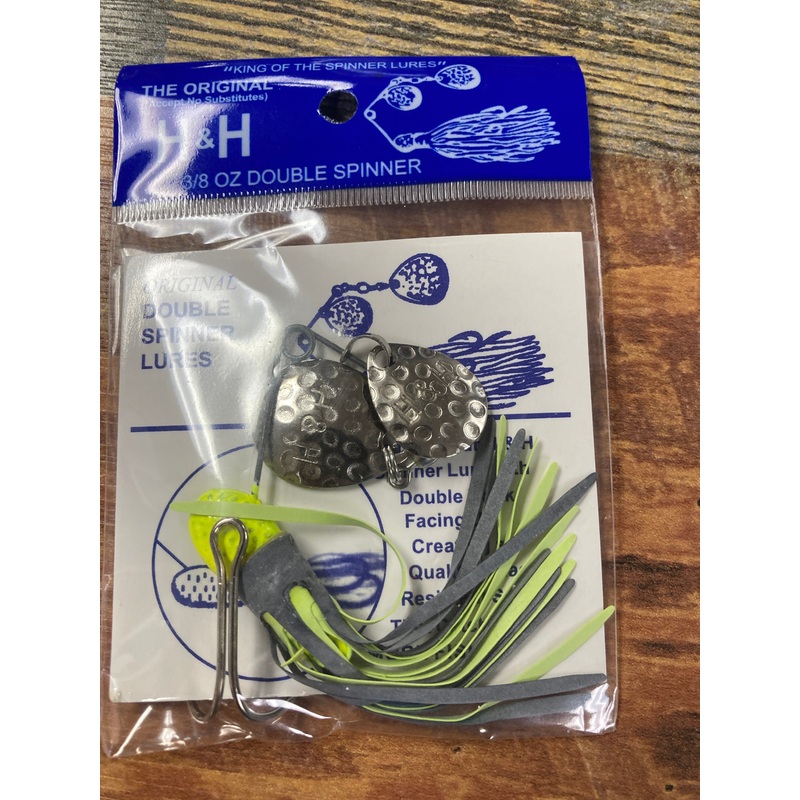 H&H Spinner Bait 3/8 oz  Chart/black