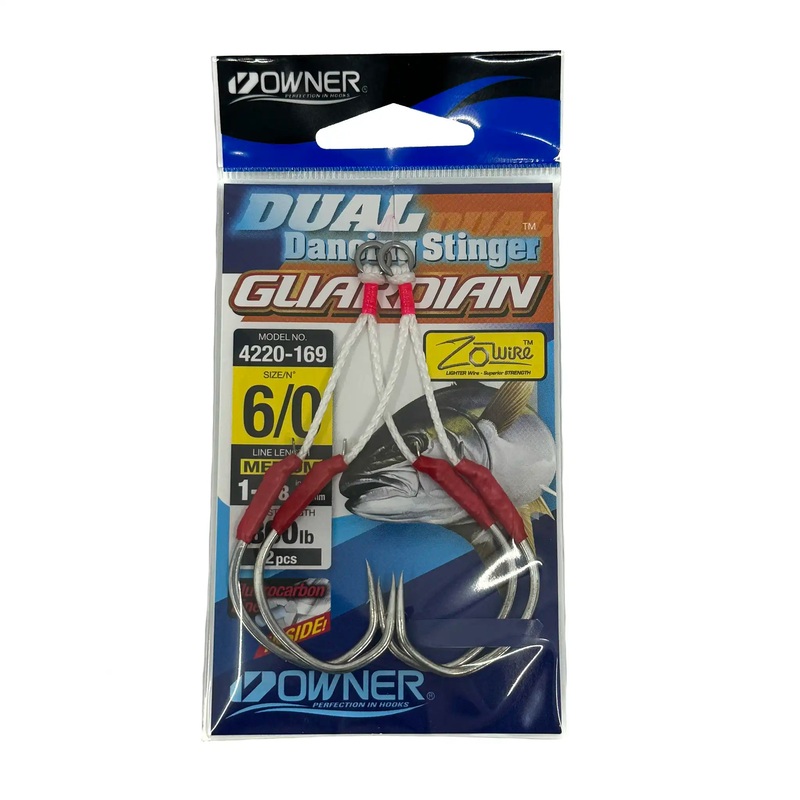 Owner Guardian Dual Dancing Stinger Assist Hooks 2pk