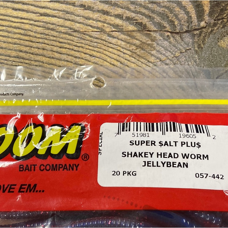 Zoom Shakey Head Worm – Jelly Bean
