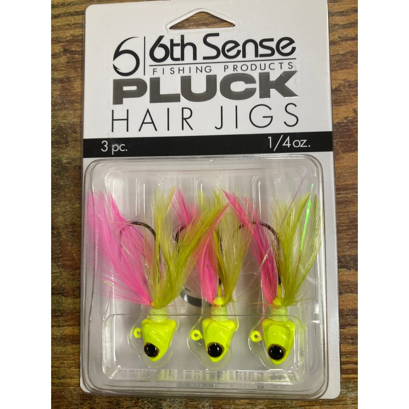 6th Sense Pluck Hair Jigs 1/4 oz. Pro Chicken
