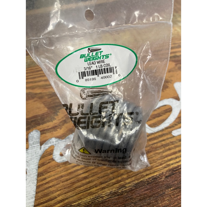 Bullet Weight Lead Wire 3/16 oz. Dia Solid Core