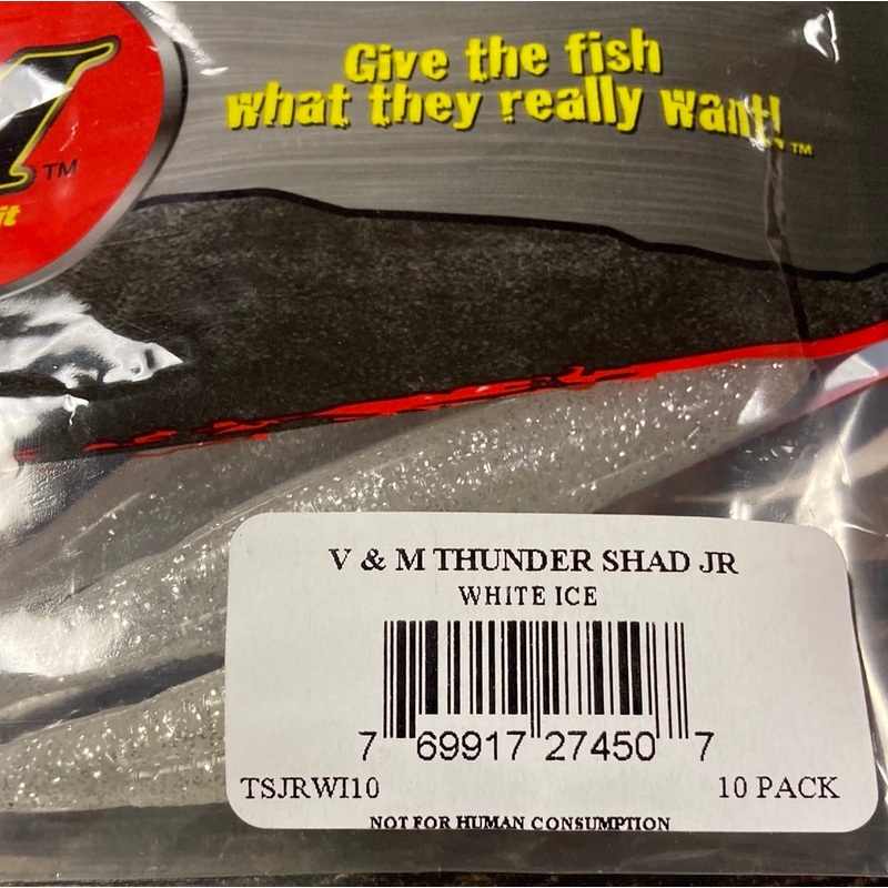 V&M Thunder Shad Jr – White Ice