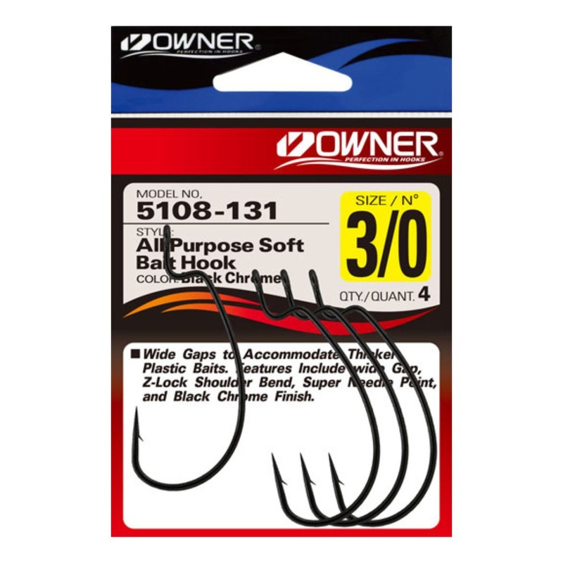 Owner – All Purpose Softbait Hooks (5108)