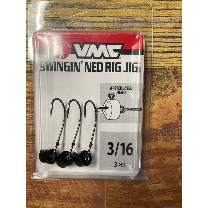 VMC Swingin’ Ned Rig Jig 3/16 oz. #1 Black