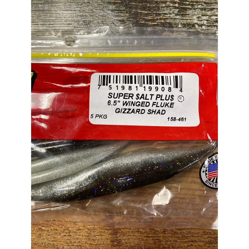 Zoom Winged Fluke 6.5 Gizzard Shad