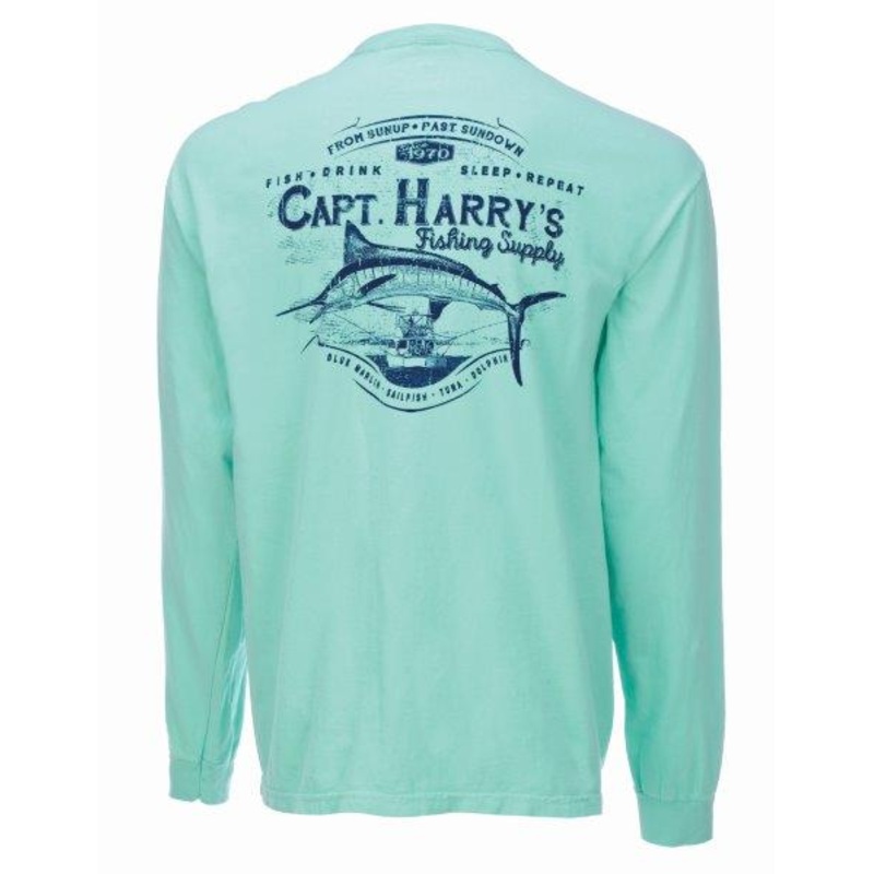 Capt. Harry’s Burly Marlin Long Sleeve T-Shirt in Island Reef