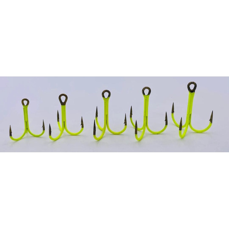 Custom Plasma Point Treble Hooks – UV Coated – 5 pack