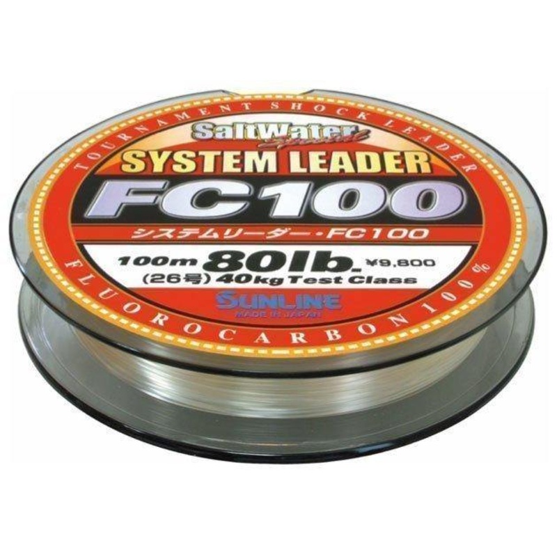 Sunline – FC100 System Leader Clear Fluorocarbon – 33yd Spools