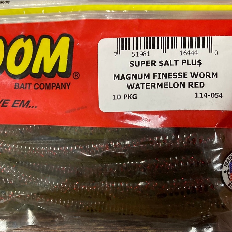 Zoom Mag Finesse Worm – Watermelon Red