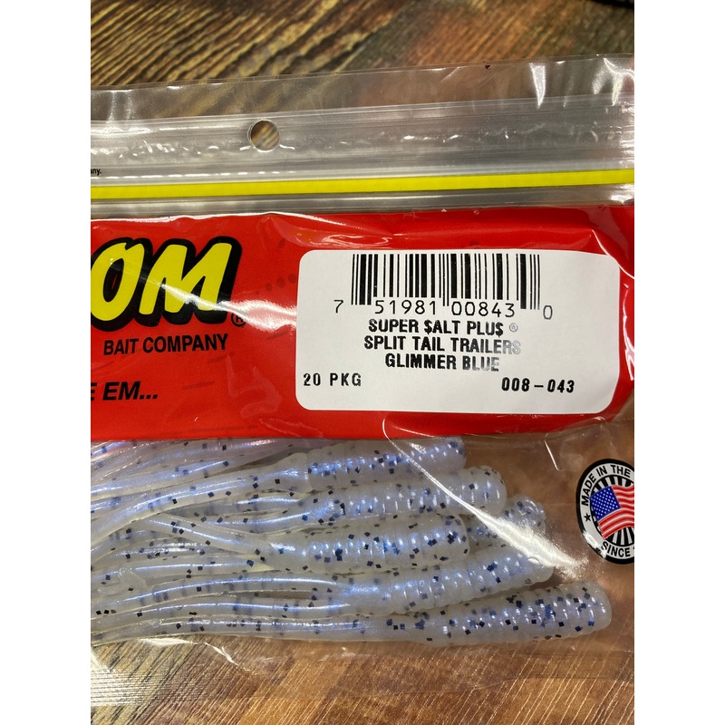 Zoom Split Tail Trailer 4″ Glimmer Blue