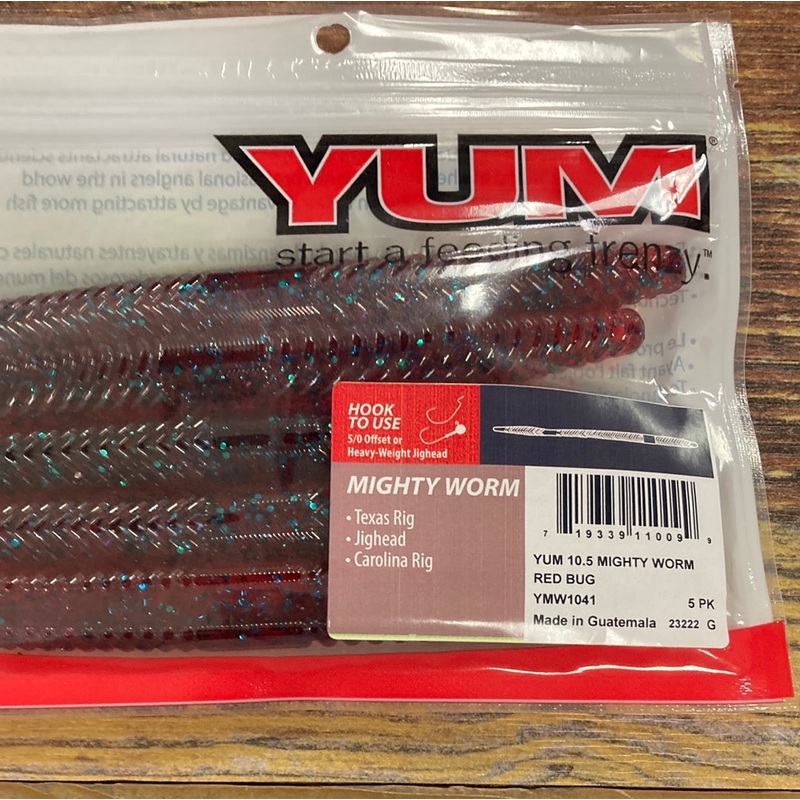 Yum 10.5 Mighty Worm – Red Bug