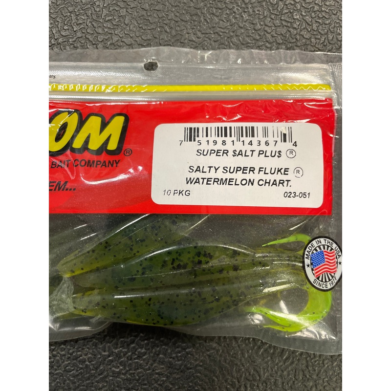 Zoom Super Fluke – Watermelon/Chartreuse