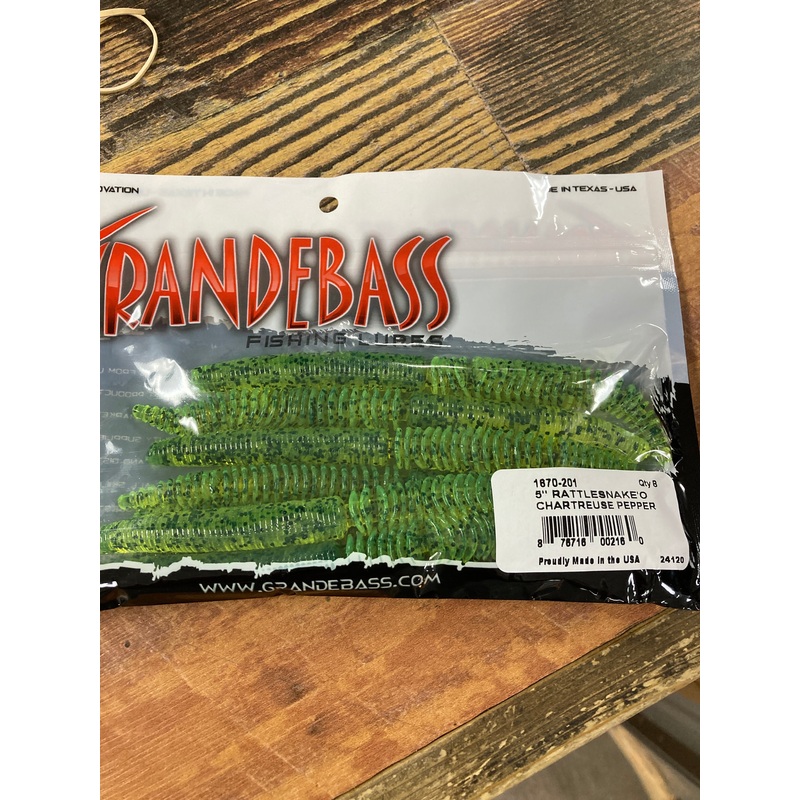 Grandebass Rattlesnake’O 5″ Chartreuse Pepper