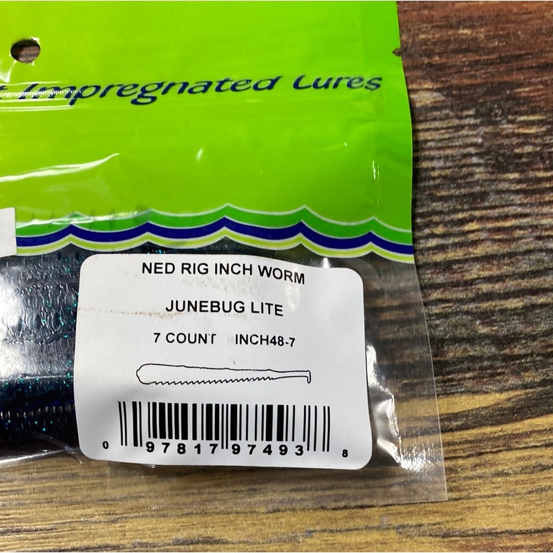 Gene Larew Ned Rig Inch Worm – Junebug Lite