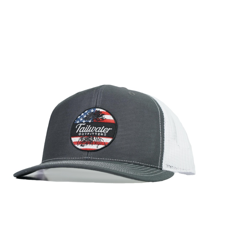 Tailwater Outfitters 6 Panel Flag Patch Trucker
