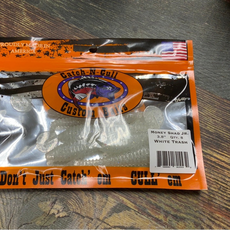 Catch-N-Cull Money Shad Jr. 3.8″ White Trash