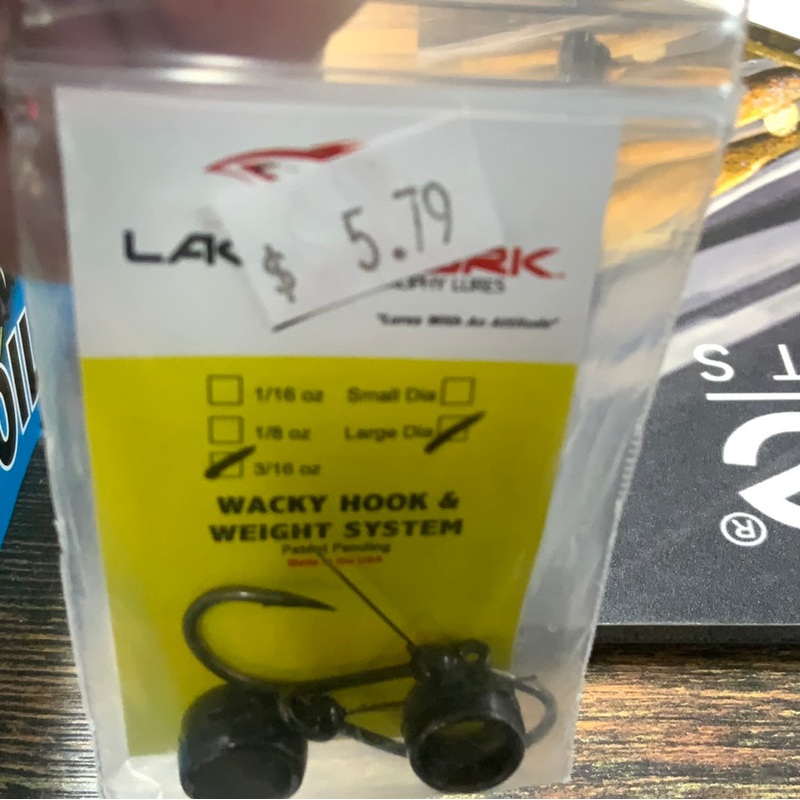 Lake Fork Wacky Hook System 3/16 oz. Black