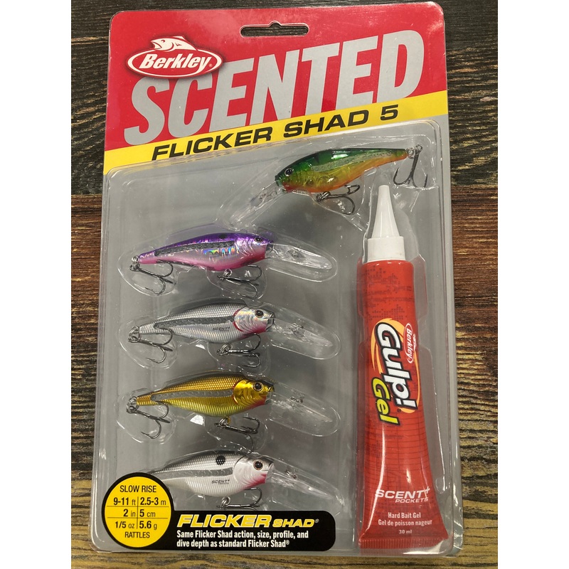 Berkley Scented Flicker Shad Kit 5 – 1/5 oz. Assorted Colors