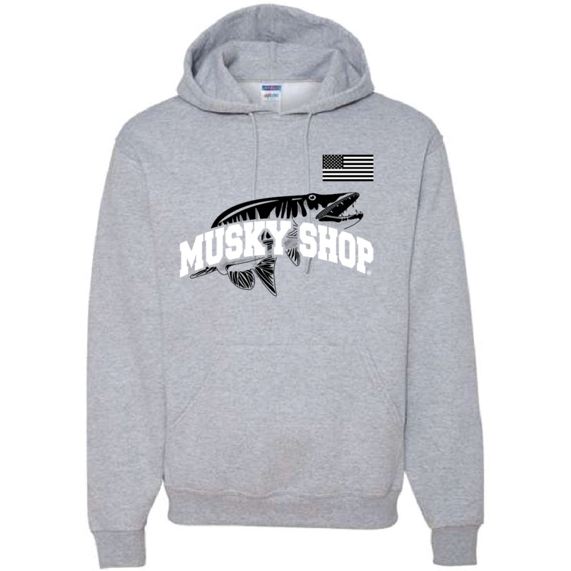 Musky Shop Jerzees NUBlend Heather White Hoodie