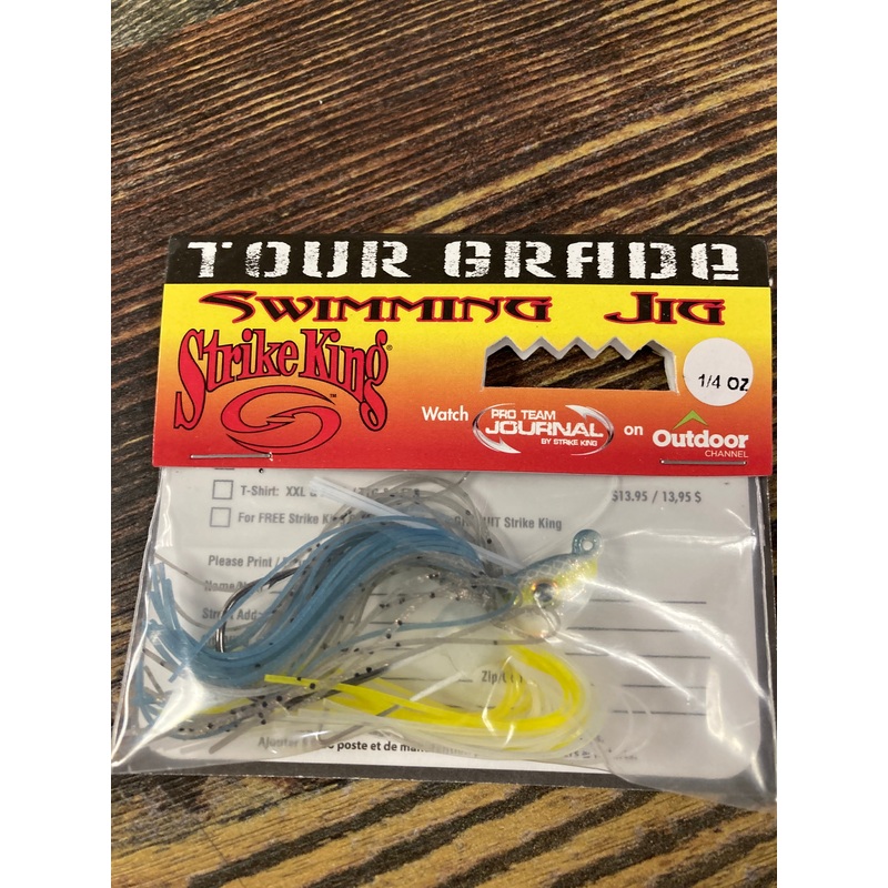 Strike King TG Swim Jig 1/4 oz. Sexy Shad