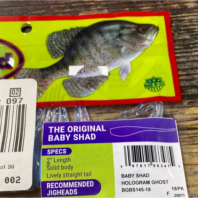 Bobby Garland Baby Shad 2″ Hologram Ghost