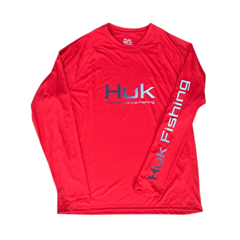 HUK Pursuit LS Crew Large Red