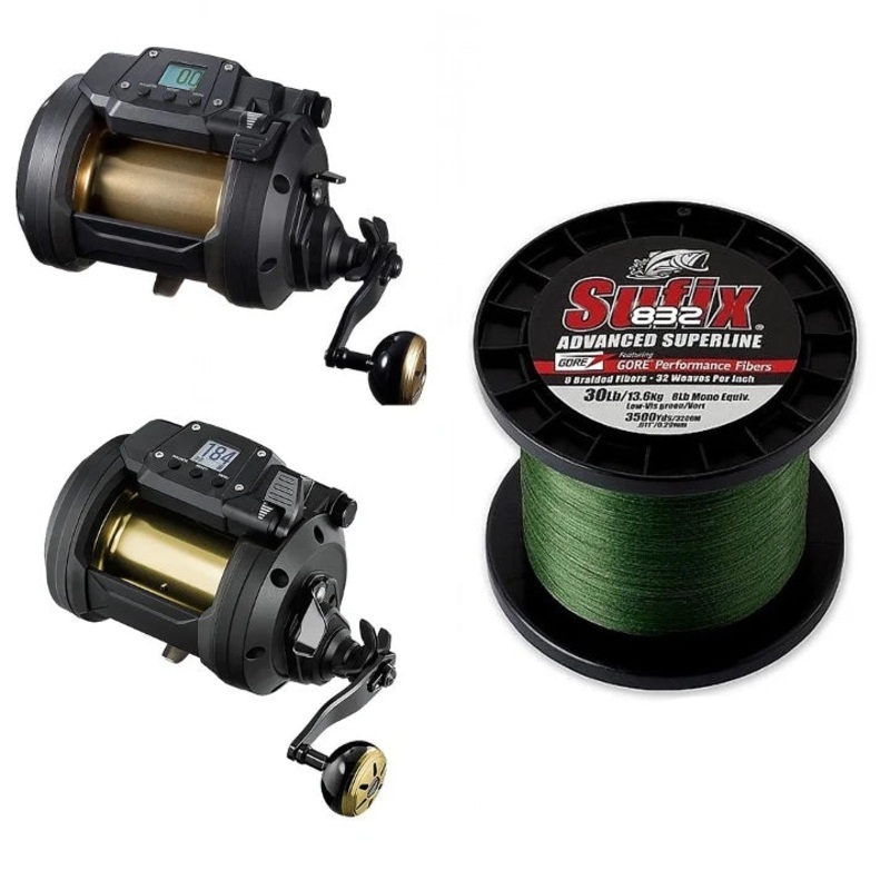 Buy Daiwa Tanacom 800 or 1200 and get Free Spool of 1200 Yards 832 Green 80#